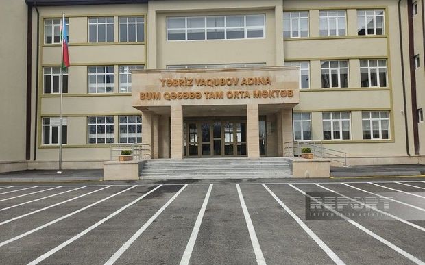 Qəbələnin ucqar kəndində yeni məktəb binası şagird sıxlığını aradan qaldıracaq - FOTOREPORTAJ
