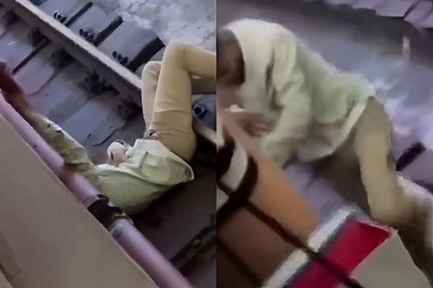 Bakı metrosunda qorxulu anlar - VİDEO