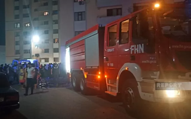 Sumqayıtda yaşayış binasında YANĞIN: Tüstüdən zəhərlənənlərin vəziyyəti açıqlandı