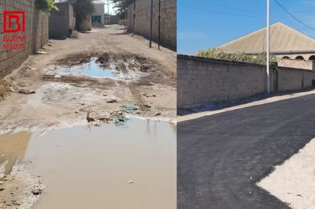 İcra nümayəndəsi yalnız yaşadığı küçəni ASFALTLADIB