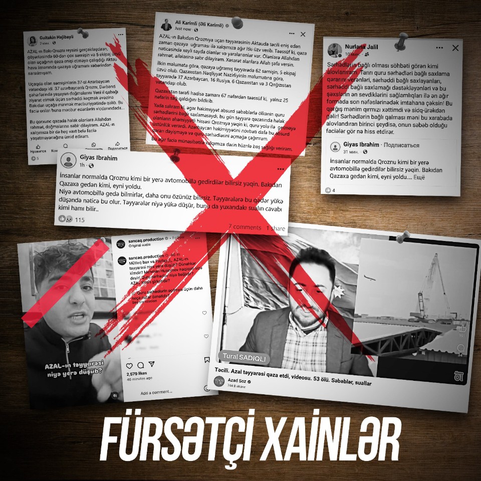 Təyyarə qəzasını “fürsətə” çevirməyə cəhd edənlər sırasından…
