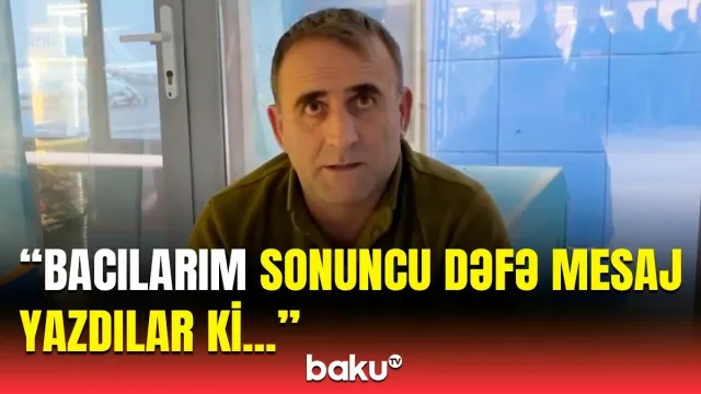 Təyyarə qəzasına düşənlərin yaxını: 