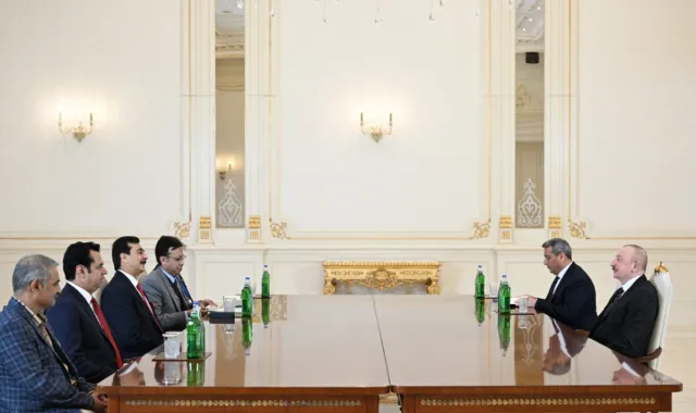 İlham Əliyev Pakistan Senatının sədrini qəbul edib