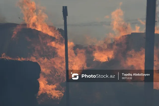Şəmkirdə YANĞIN: elektrik enerjisinin verilişi DAYANDI