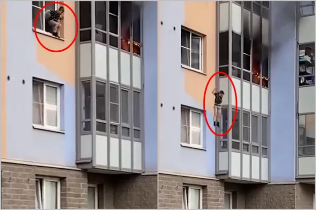 Fərasət və cəsarət: 10 yaşlı uşaq xilas olmaq üçün əvvəl adyal atdı, sonra özü tullandı