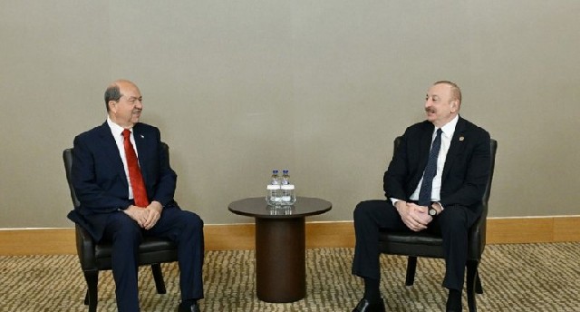 İlham Əliyev Antalyada Ersin Tatarla görüşüb