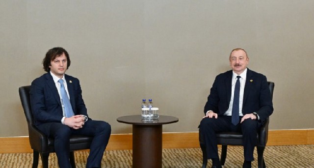 Azərbaycan Prezidenti Kobaxidze ilə görüşüb