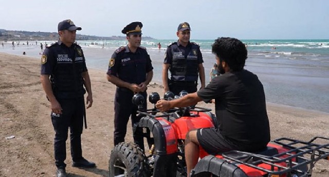 Polis çimərliklərdə profilaktik tədbirləri davam etdirir