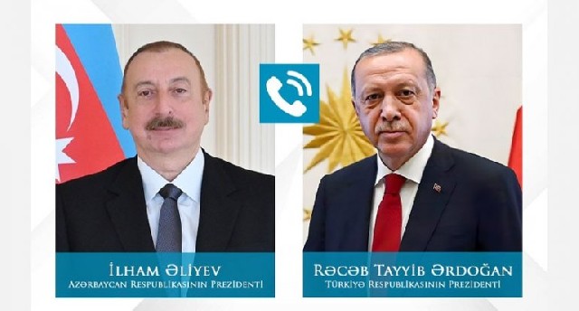 İlham Əliyev Rəcəb Tayyib Ərdoğana zəng edib