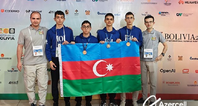 Azercell Beynəlxalq İnformatika Olimpiadasında uğur qazanan məktəbliləri təbrik edir
